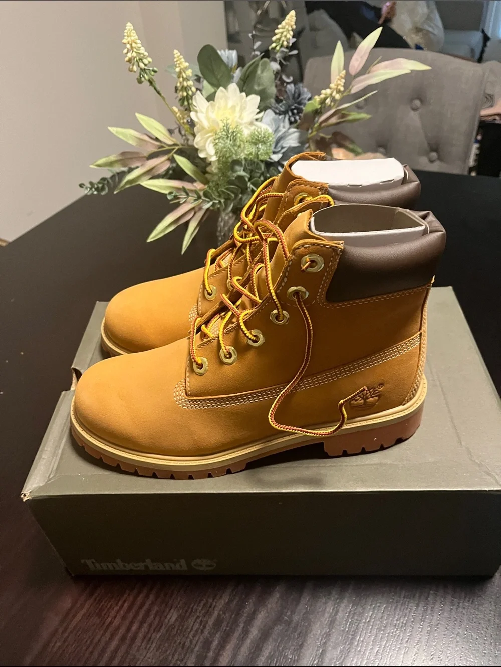 Timberland Kids Wheat Leather Lace-Up Boot